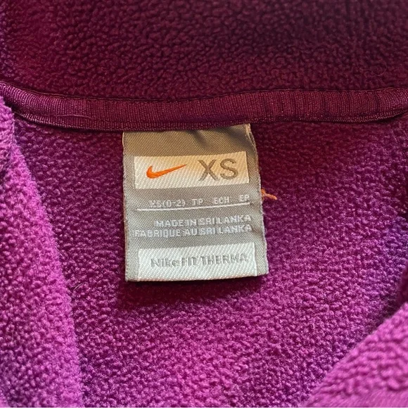 Nike Vintage Therma-FIT Women’s Size XS Full-zip Fleece Jacket Purple - Picture 5 of 6